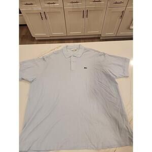 Lacoste Men's Polo Shirt Soft Blue Size  4XL Gator Dry Cleaned